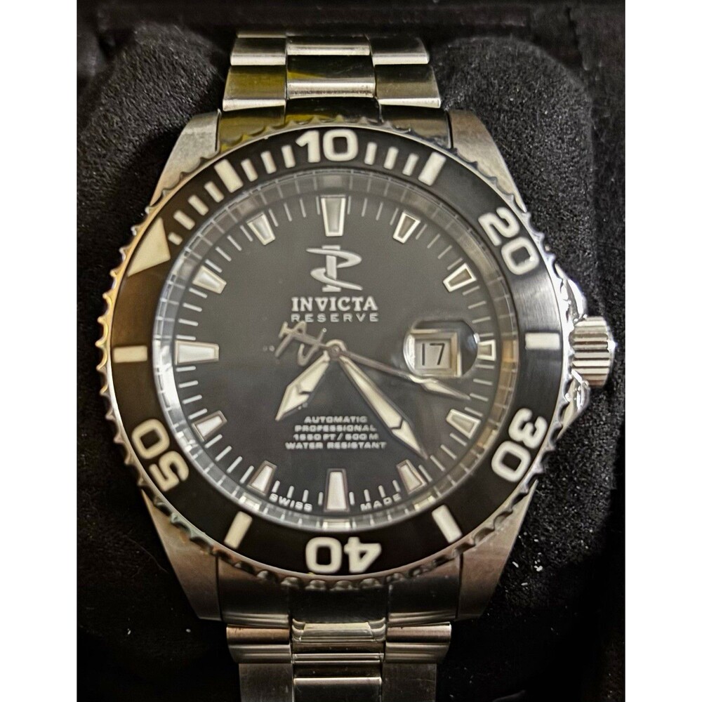Invicta Reserve Model 1017 Swiss Auto Pro Diver 1650FT/500M Flame Fusion Crystal